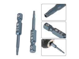 Kit De 10 Brocas De Parafuso Estrella Seguridad T9 Com Cabo Hexagonal 1/4" 50mm Magnético