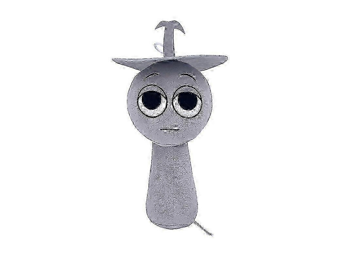 Pelúcia Sprunki Cinza Com Chapéu, Material Macio, Para Crianças, Presente De Feriado