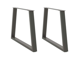 Vidaxl Pés Para Mesa De Jantar Em Forma De V, 2 Peças, Antracite, 90x (72-73,3) Cm, Aço
