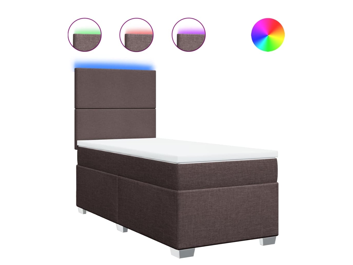 Box Spring Bed, Box Spring Beds Vidaxl Marrom Tecido (80 X 200 Cm)