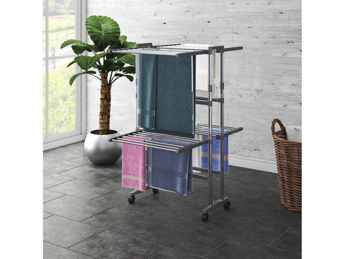 Vidaxl Estendal Com 2 Prateleiras/rodas 60x70x106 Cm Prateado