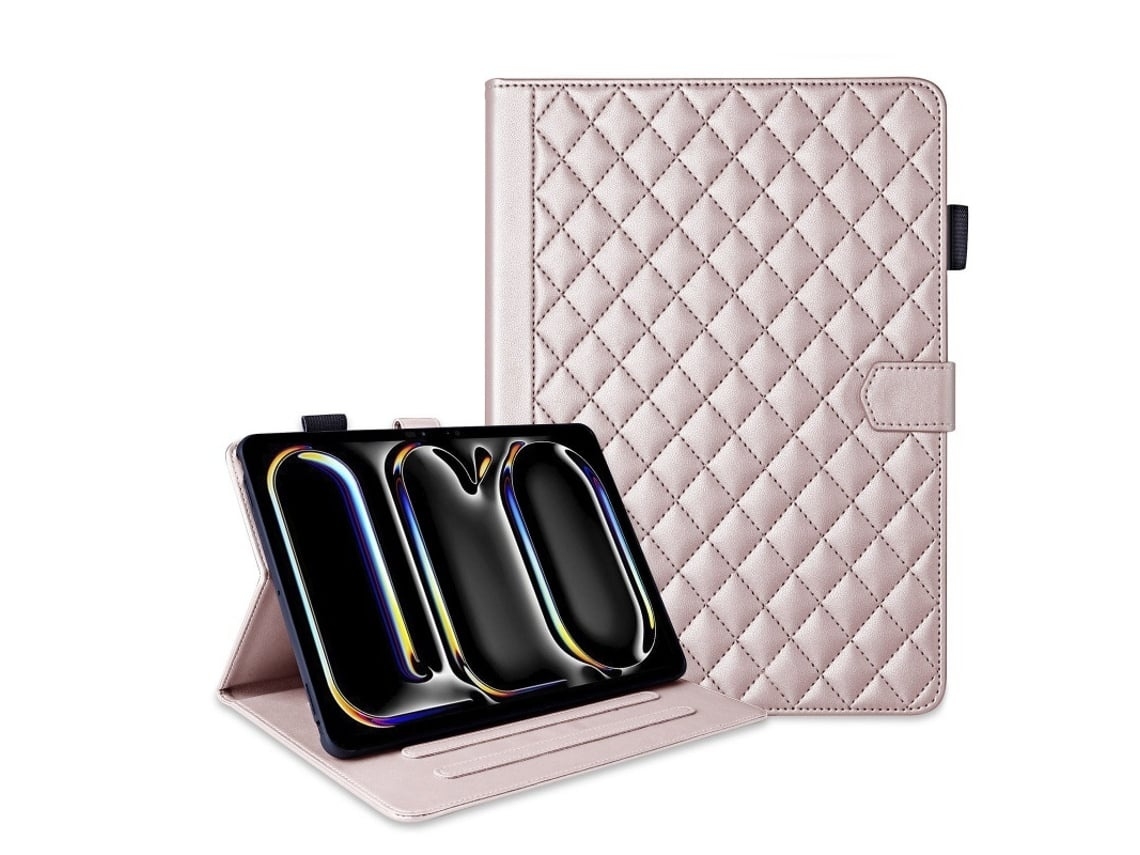 Capa Para Tablet Lurelia, Para Samsung Galaxy Tab A9 Lite 8.7 Pequeno Em Formato De Diamante, Ouro Rosa, Fixação Magnética