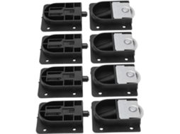 Aramox Conjunto De 4 Pares Roldanas Para Portas Correr, Com Rodas De Nylon E Aço Inoxidável Para Um Deslizamento Suave