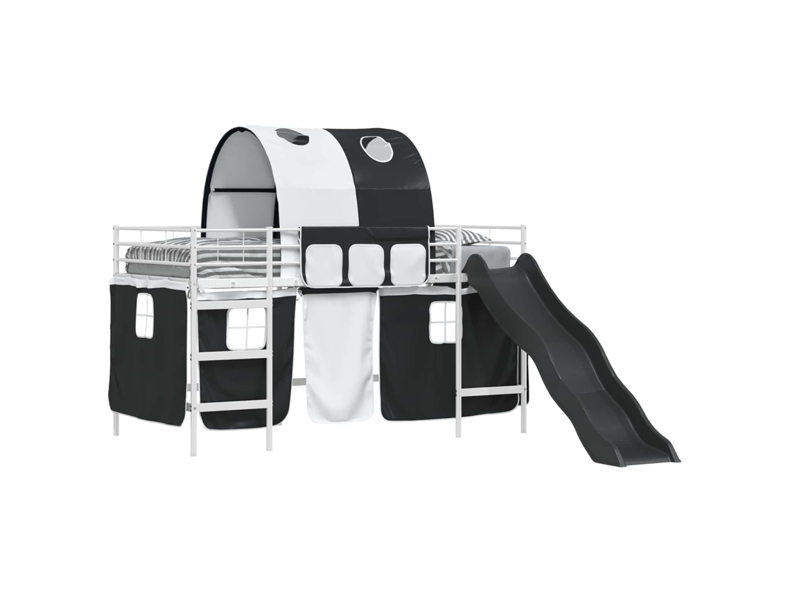 Cama Loft para Crianças Branco e Preto Metal MAISON EXCLUSIVE 90x200 cm