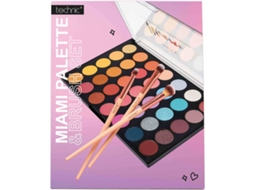 Paleta de Sombras e Pincéis TECHNIC Miami Palette