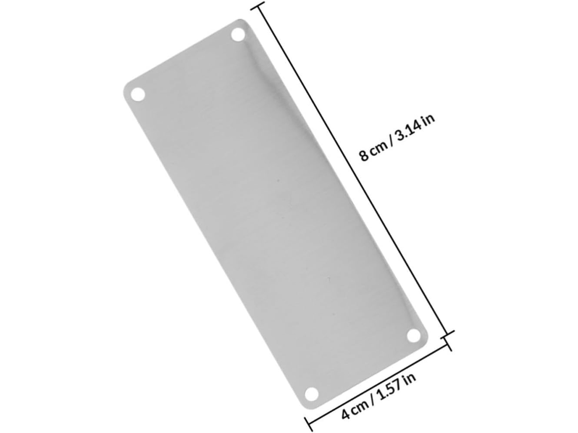 Mikinona Conjunto De 10 Placas Metal Em Aço Inoxidável Com Furos Resistentes Para Gravação, Etiquetas Multifuncionais