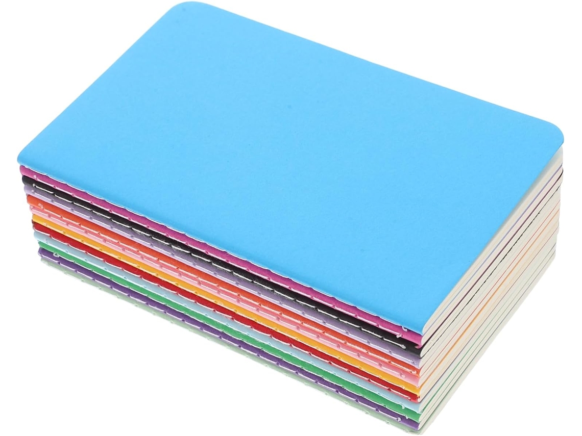 Conjunto De 12 Cadernos Com Capa, Pequenos Blocos De