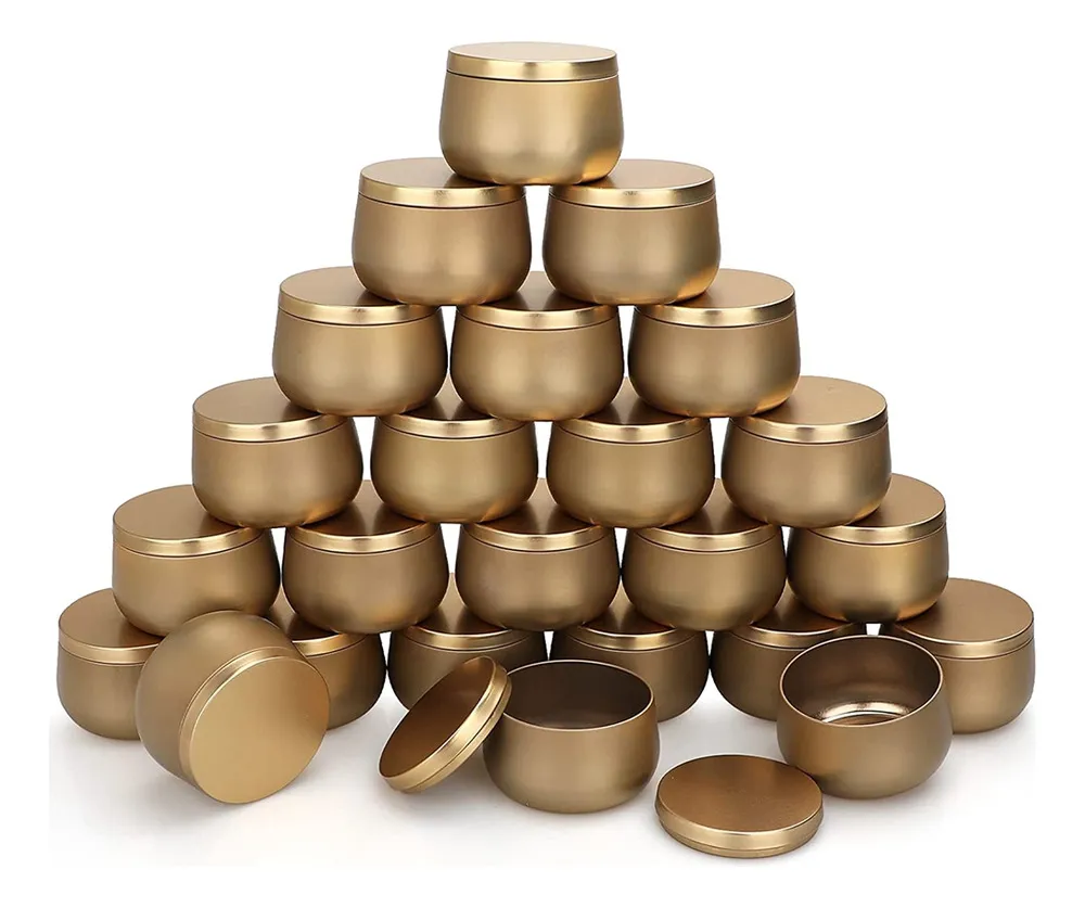 24 Latas Para Velas, Recipiente Para Velas Com Tampa, Adequado Para Casa, Escritório, Casamento, Festa, Etcvayotoy