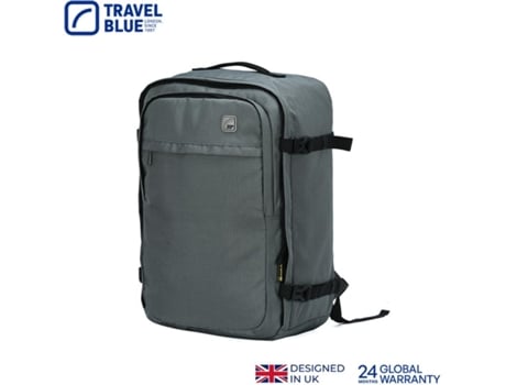 Mochila Venture Cinza De Viagem Com Múltiplos Compartimentos, Bolso Para Notebook 31lt Travel Blue