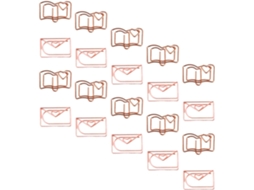 Clips De Papel Betooky Em Formato Livro E Carta Para Uso No Escritório, Pacote Prático Com 20 Unidades, Aço Inoxidável