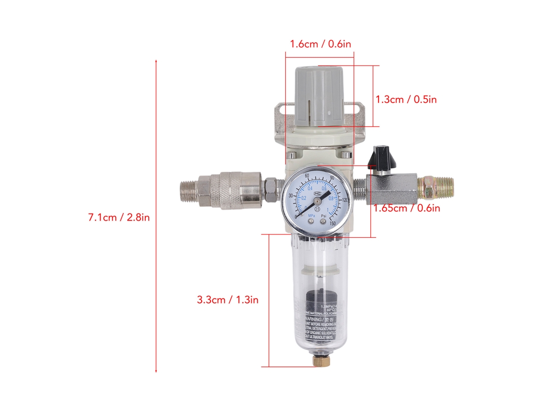 Laxiscreed Filtro De Ar Condensado Para Compressores Com Drenagem Automática 1/4 Npt