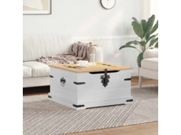 Vidaxl Storage Box Branco 78 X 78 X 45 Cm Madeira De Pinheiro Sólida