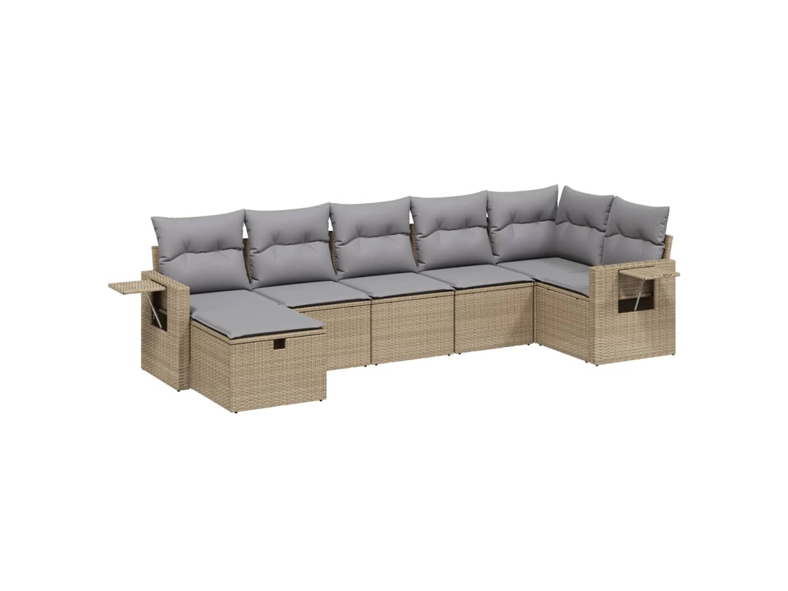 Garden Sofa Set, Garden Sofa Sets Vidaxl Bege Rattan / Vime (n/a)