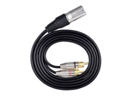 Lurelia Cabo Xlr Macho Rca 1,5 M, Para Microfones, Mixer, Amplificador E Colunas Ativas