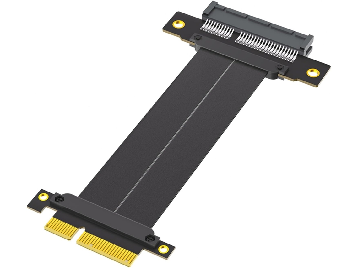 Pcie4.0 - Cabo Extensor De Placa Vídeo Com Ângulo 180 Graus Para Gpu