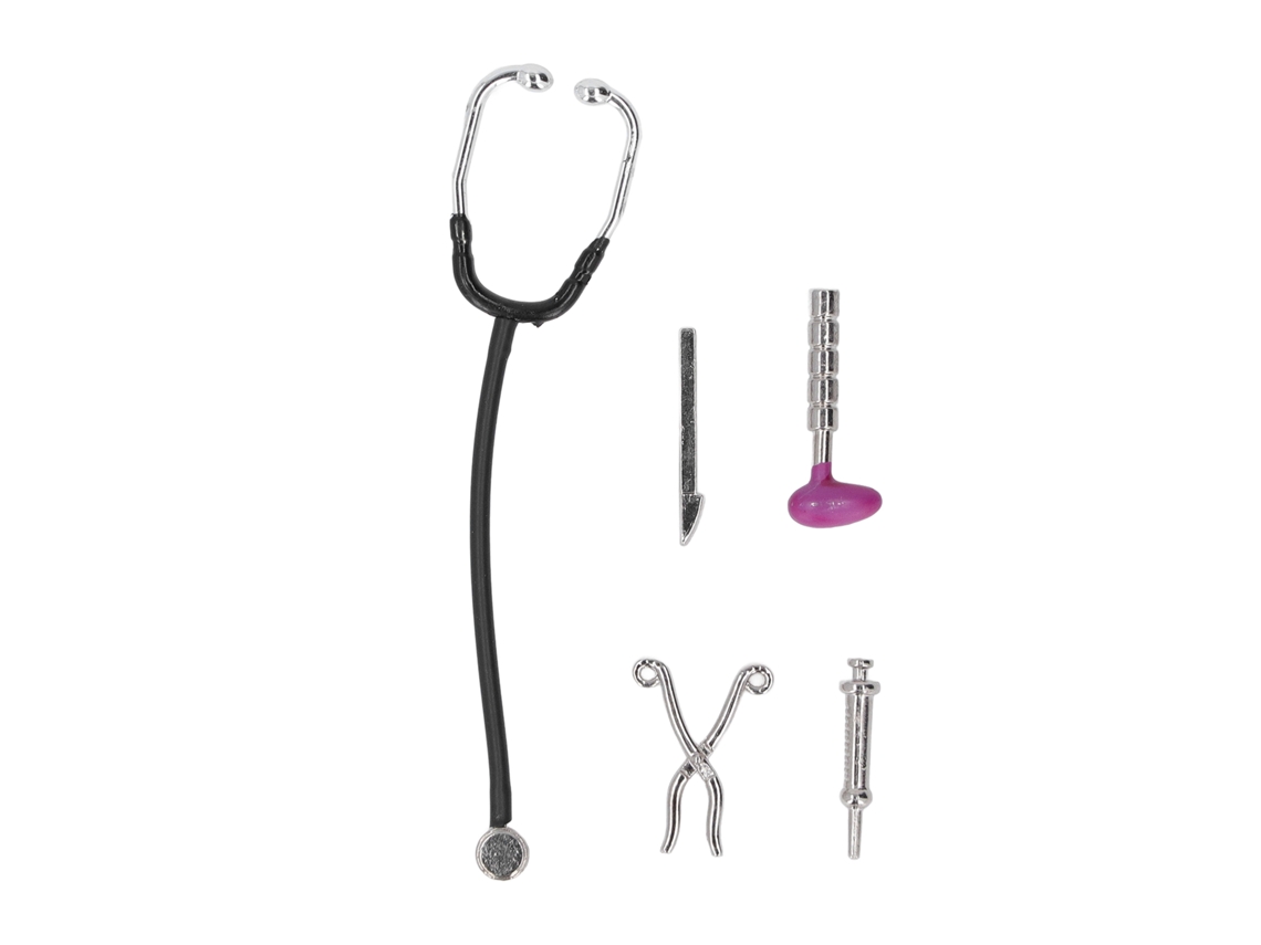 Modelo De Aparato Médico Mini Para Casa De Muñecas Con Estetoscopio Simulado Accesorio Médico Miniatura