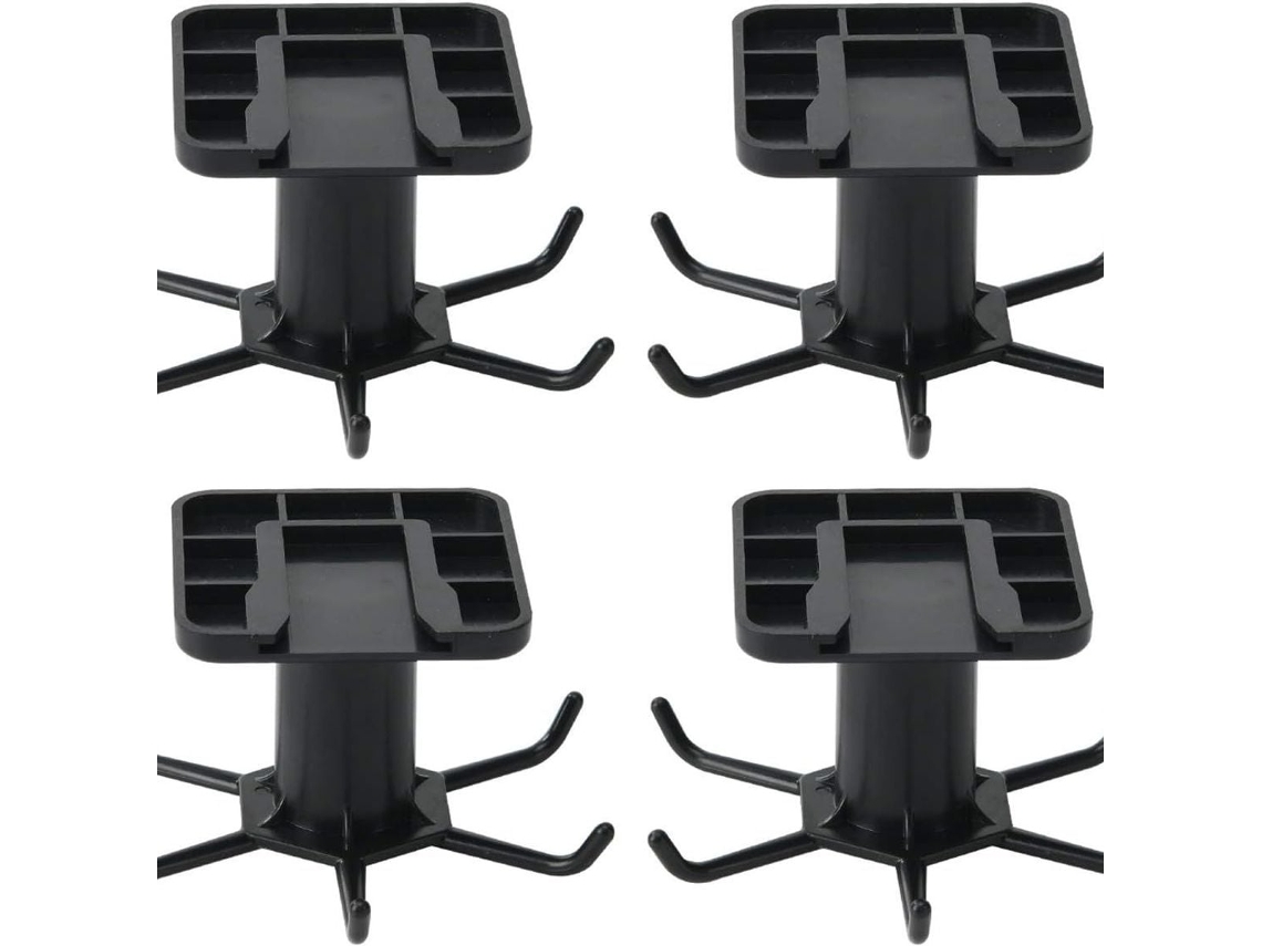 Conjunto de 4 Ganchos para Utensílios Cozinha com Rotação 360° Instalação Sob Armários, Sem Necessidade de Pregos BRILVIBERA (klb)