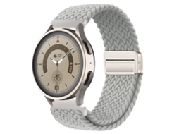 Pulseira magnética em nylon trançado, compatível com Huawei GT6, GT5 e Samsung Watch 7. Pulseira esportiva elástica.