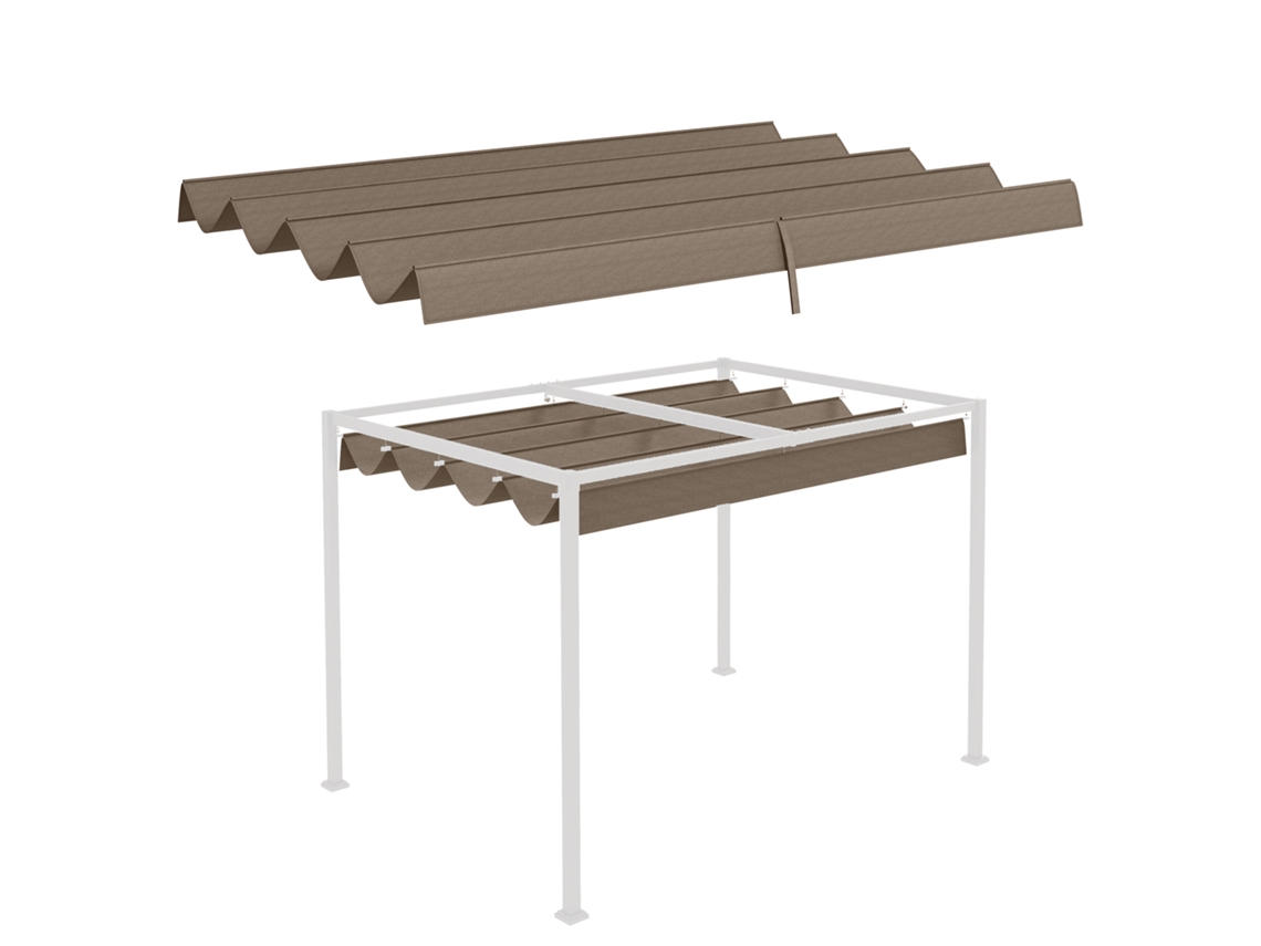 Cobertura De Substituição Für 2,85 X 2 M Gazebo De Jardim, Ausziehbar, Einfache Montage, Poliéster,