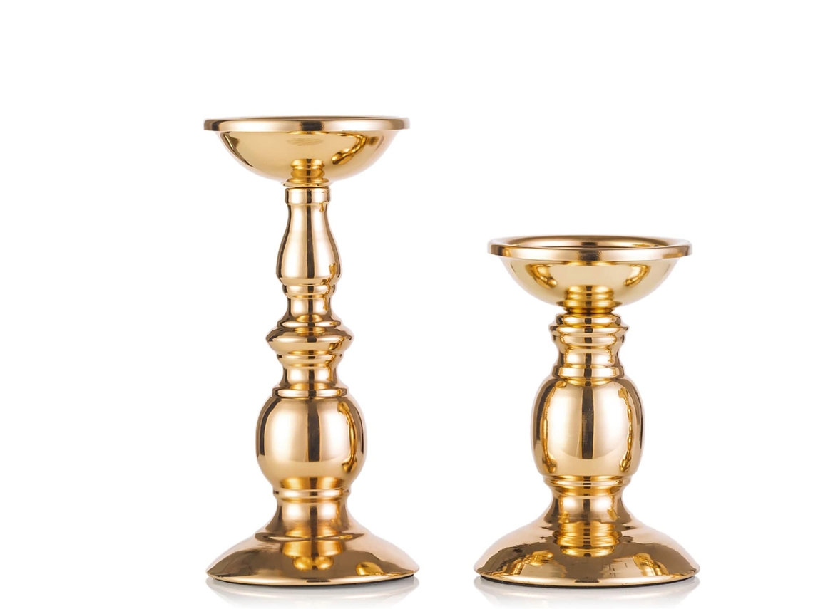 Coluna Ferro Castiçal Para Decoração De Mesa