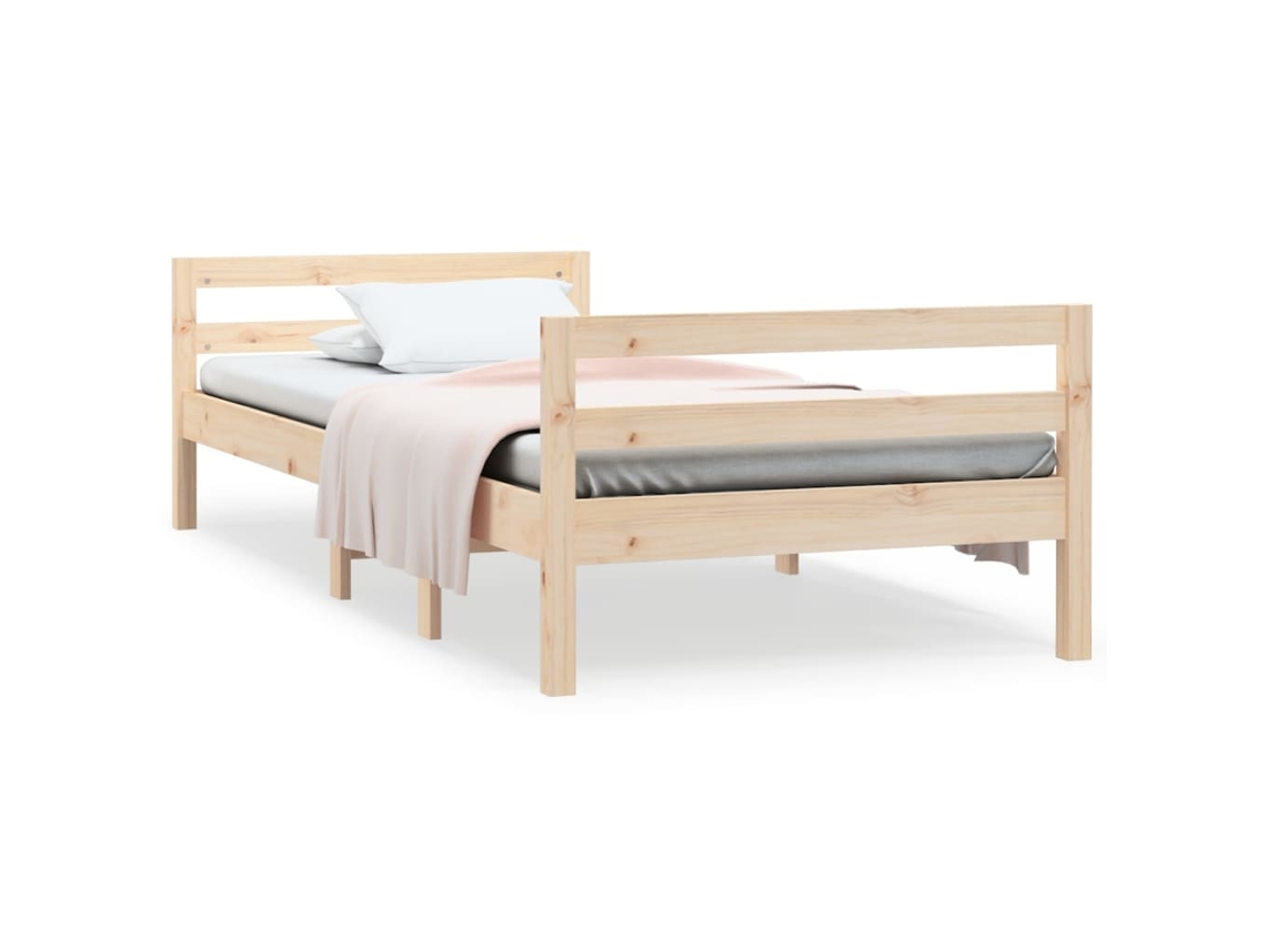 Bed Frame, Bed Frames Vidaxl Marrom Madeira De Pinho (80 X 200 Cm)
