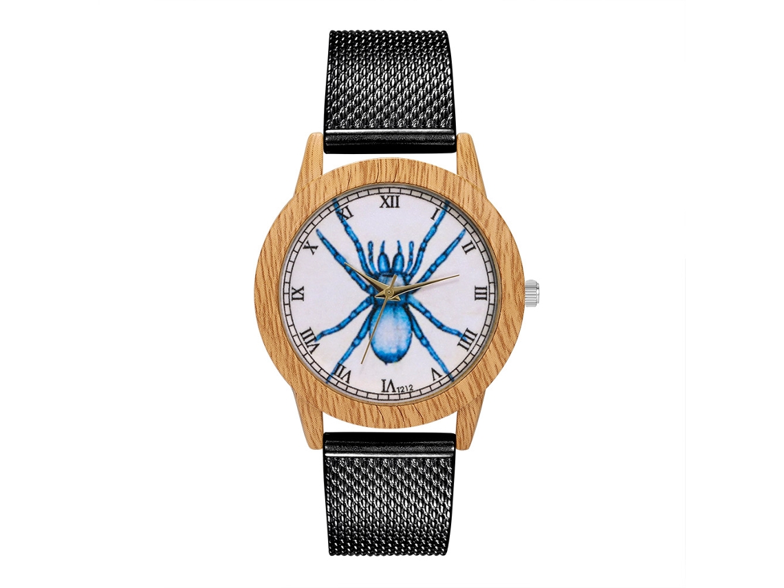 Relógio Feminino De Couro Moderno Com Display Analógico E Movimento De Quartzo Preto