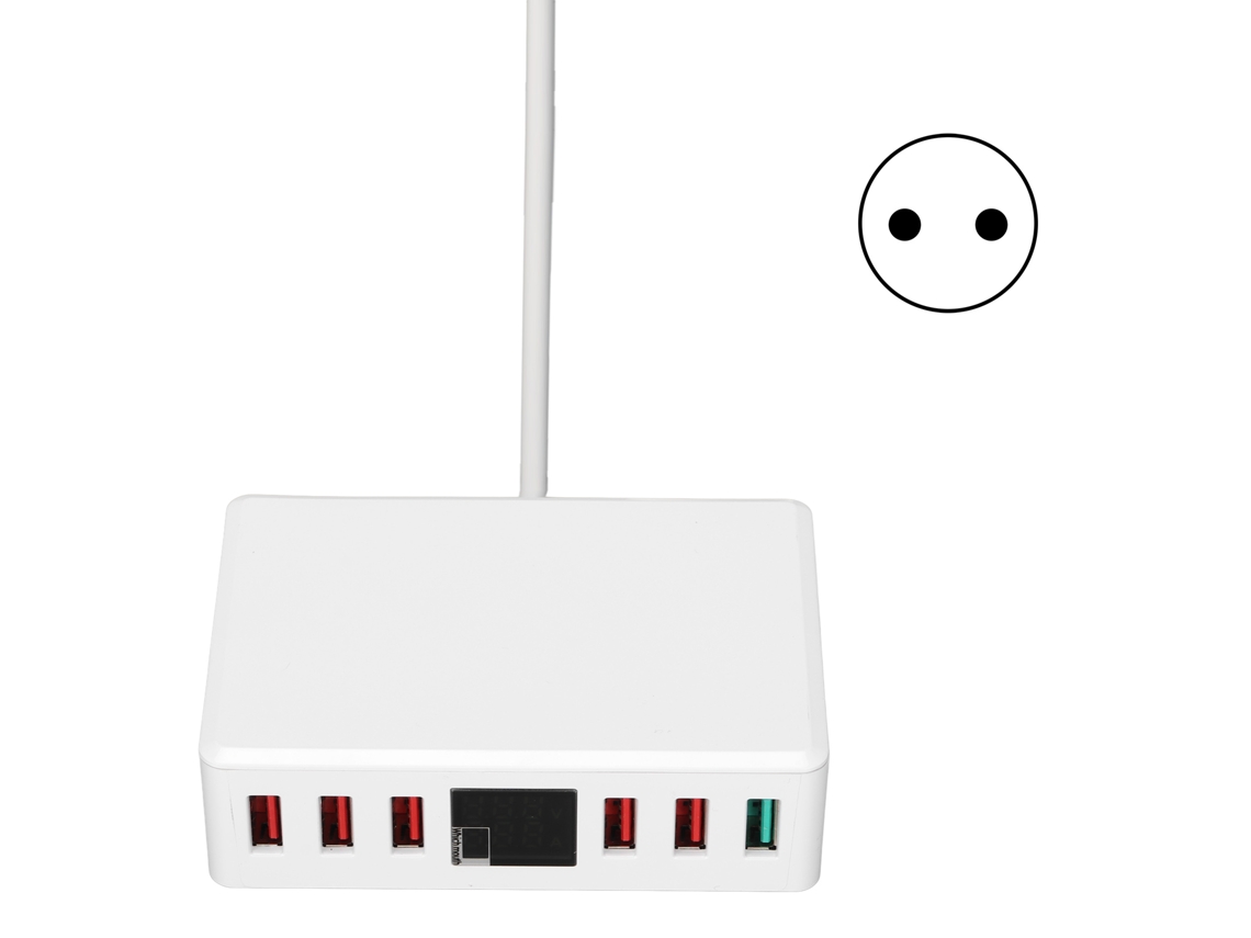 Carregador Usb LAXISCREED T9+ 6 Portas Qc 3.0 40w