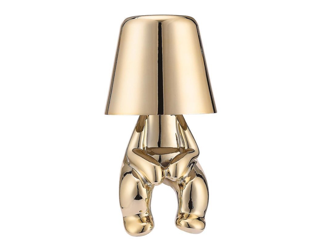 Lâmpada De Mesa Decorativa Dimmable Com Controle Táctil, Design Criativo Em Ouro, Ideal Para Quarto E Presente