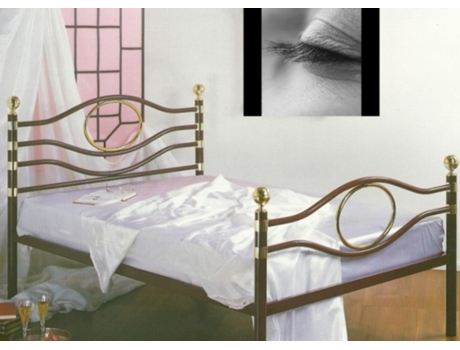 Cama de Ferro Nicol 190x140 Bordô