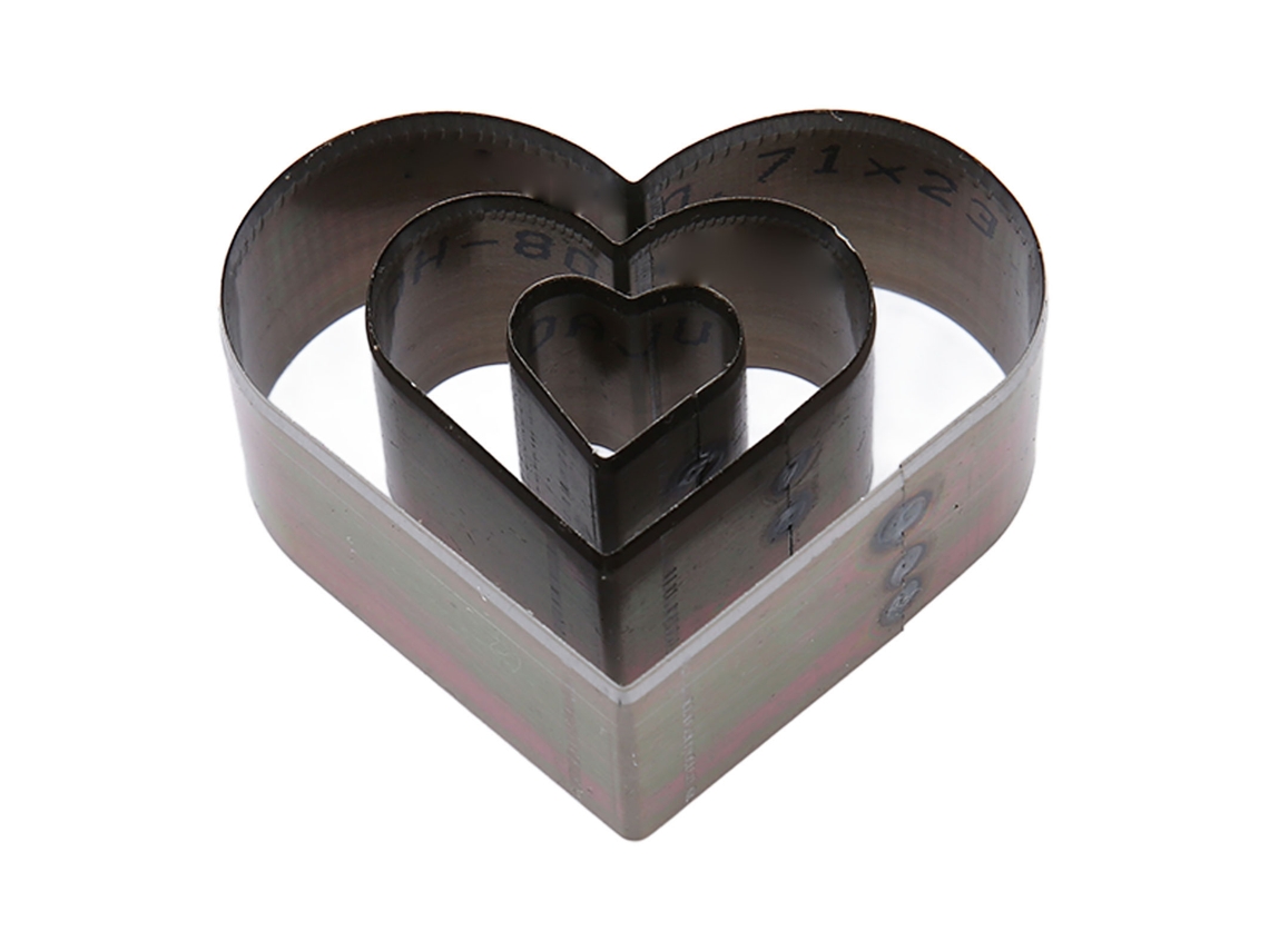 Punching Die Cutter De Acero De Alto Carbono Em Forma De Coração Para Artesanato Em Couro Diy 3 Peças