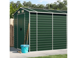 Vidaxl Abrigo De Jardim 191x470x198 Cm Aço Galvanizado Verde