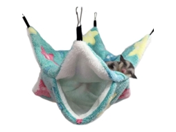 Hamaca para Jaulas de Pequenas Mascotas, Cama de Bunk para Ardillas Voladoras Médio Estrela Verde S/MARCA