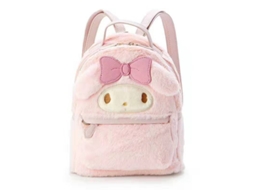 2026-mochila De Peluche Cute Small Furry My Melody Para Niñas, Mochila Infantil Suave Y Ajustable Rosa