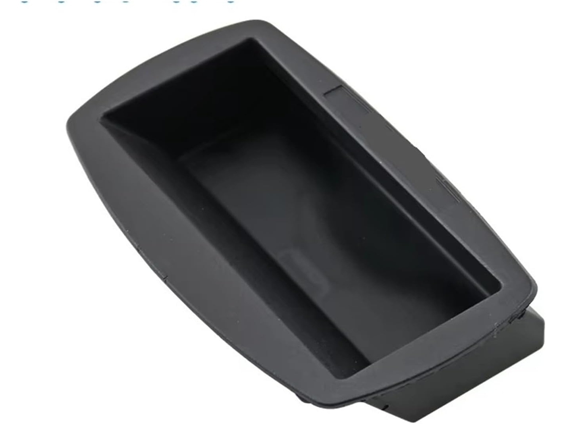 Puxador Retangular Embutido De Plástico Preto, Estilo Industrial, 1 Peça
