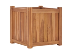 Vidaxl Vaso/floreira 40x40x40 Cm Madeira De Teca Maciça