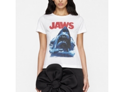 Rockinstone Jaws Movie Bad Waves White Adult T-shirt Size:l