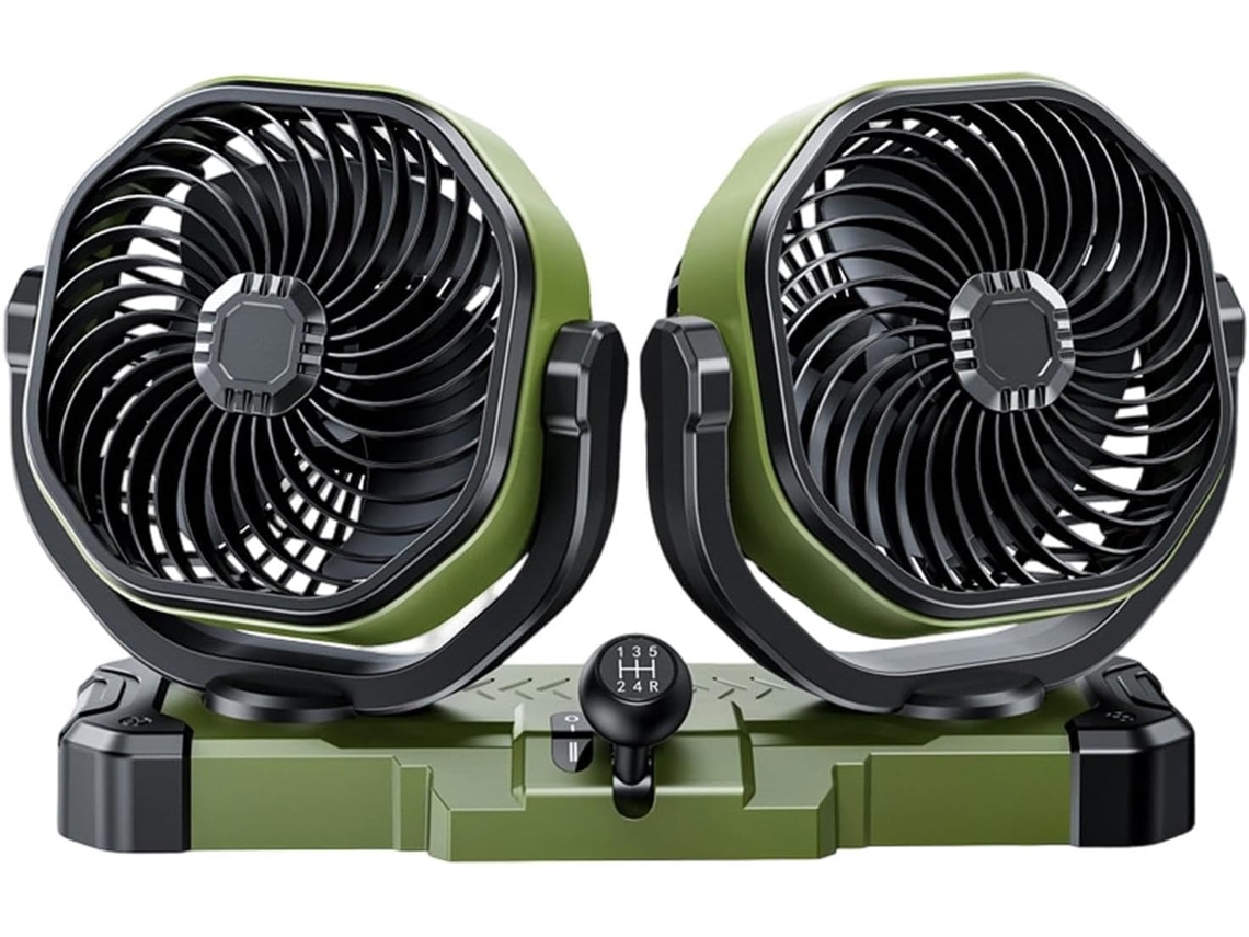 Ventilador Genérico Para Carro, 2 Velocidades, Silencioso, Rotação De 360°
