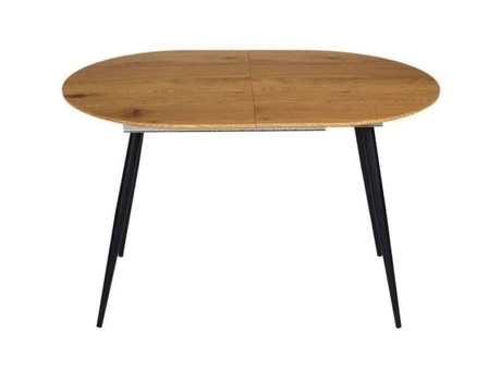 Mesa de Jantar Extensível 160Cm Natural & Preto Paris Price Castanho PARIS PRIX