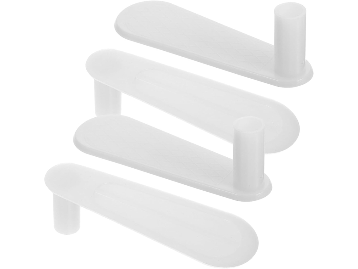 Conjunto De 4 Peças Acessórios Suporte Para Cortina Cama, Pés De Pressão Plástico Reutilizáveis Para Mosquiteiros Quarto