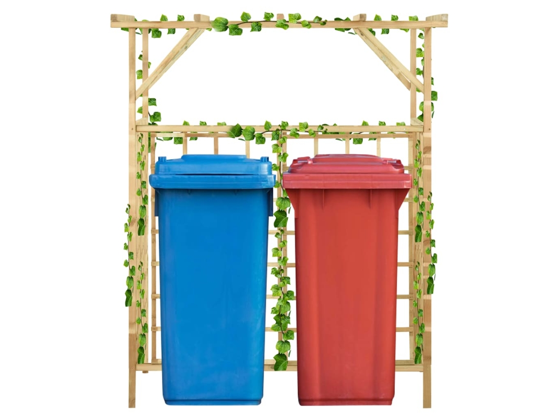 Vidaxl Pérgola Jardim P/ Caixotes Duplos Madeira De Pinho Impregnada
