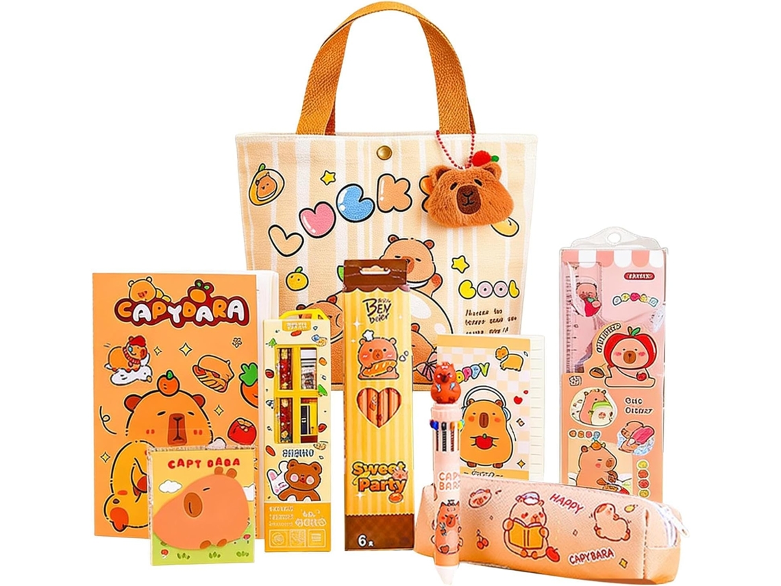 Caneta, para Material Escolar, Conjunto de Papelaria para Meninas - Kit Completo com Canetas CHABERLU