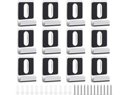 Kit Com 12 Peças De Suportes Metálicos Para Espelhos, Incluindo Clipes Para Pendurar Espelhos E Exib Gokoco