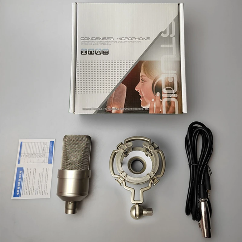 Kit de Microfone Microfone Condensador Profissional Microfone para Gravação em Estúdio MDUG