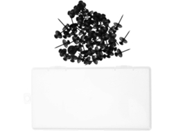 Conjunto De 50 Tachinhas Cabeça Dupla Em Liga Zinco Preta Para Painéis Perfurados