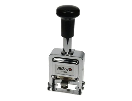 Carimbo Decorativo Kw Trio 02060 Numerador Automático Prata/preto