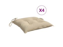 Chair Cushion, Chair Cushions Vidaxl Bege Poliéster (40 X 40 X 7 Cm)