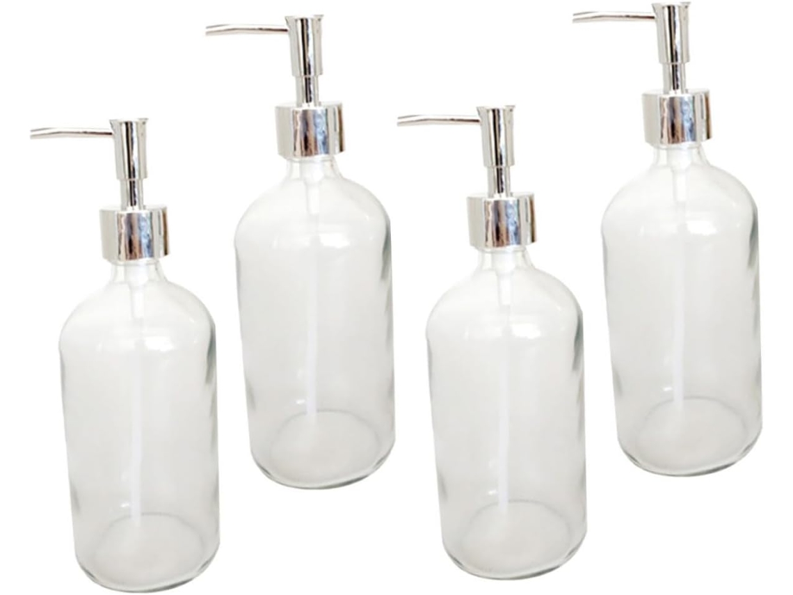 Conjunto De 4 Garrafas De Vidro - Práticas Para Casa E Viagens