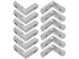 Conjunto De 20-conectores Canto Para Móveis Suportes Ocultos E Resistentes Prateleiras, Mesas, Armários E Banheiros