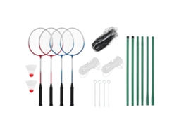 Vidaxl Conjunto De Badminton Com 4 Raquetes E Rede 620x151 Cm