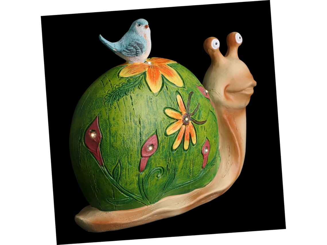 1 Caracol Decorativo com Energia Solar para Jardim, Quintal, Impermeável, Adorável para Decoração Externa SFUSHOS